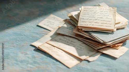 Antique Letters Stack, Vintage Papers