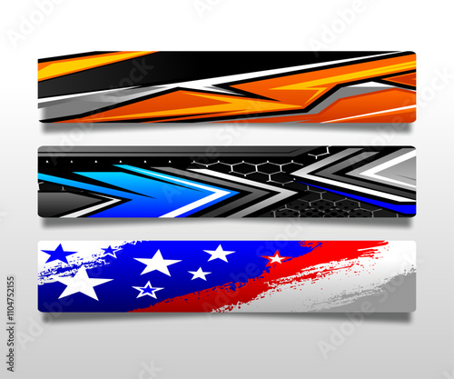 Car wrap vector background illustration design template