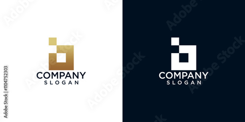 initial b abstract monogram logo design vector