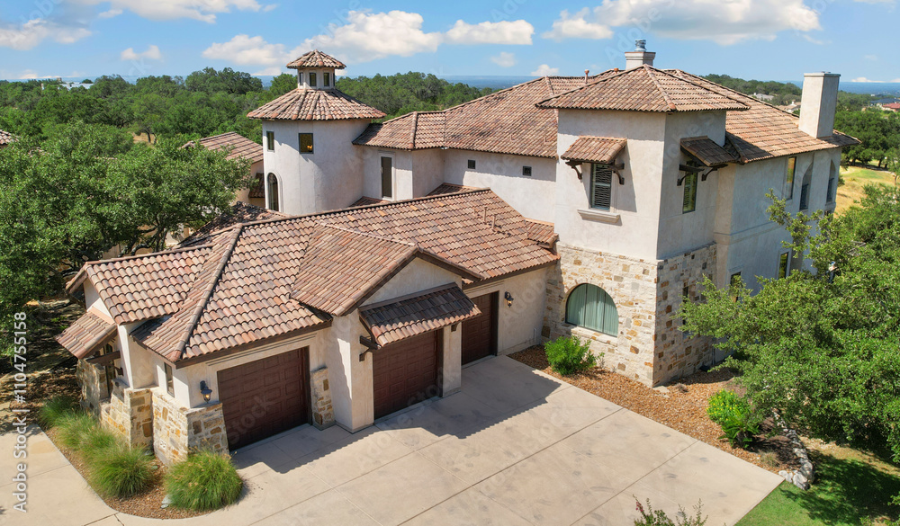 Beautiful Mediterranean style home with natural surroundings in Texas Beautiful Mediterranean style home with natural surroundings in Texas