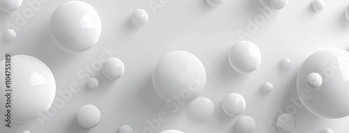 Minimalist Abstract White Spheres Background