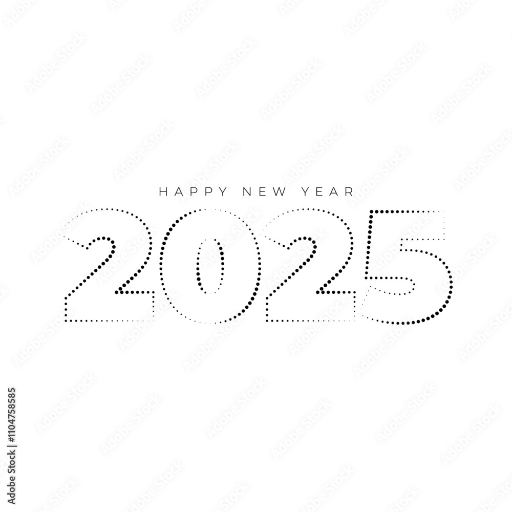 black dot 2025 happy new year element vector design black dot 2025 happy new year element vector design