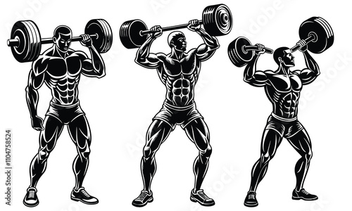 Weight Lifting Man Weightlifting Silhouette