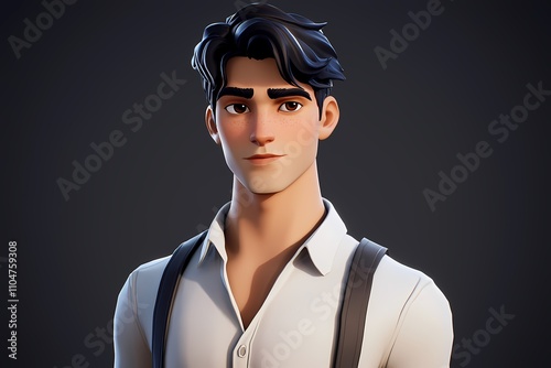 3D Cartoon Portrait of a Man