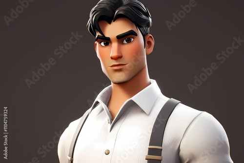 3D Cartoon Portrait of a Man