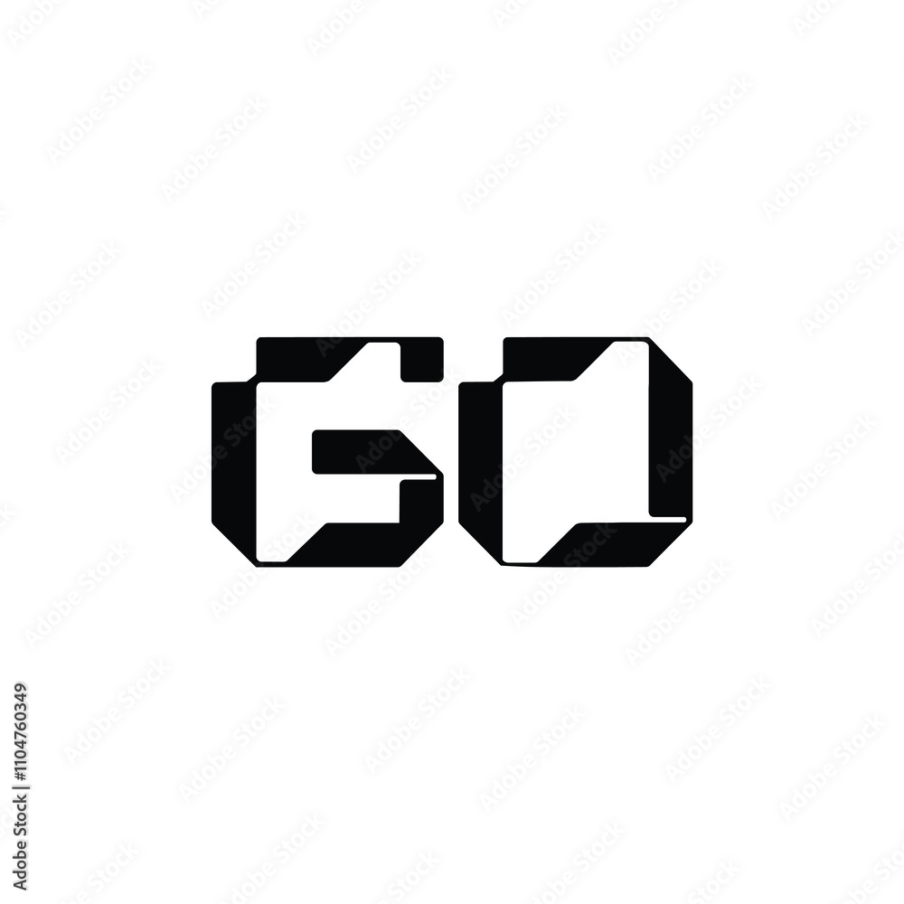 GO monogram logo design letter text name symbol monochrome logotype alphabet character simple logo GO monogram logo design letter text name symbol monochrome logotype alphabet character simple logo