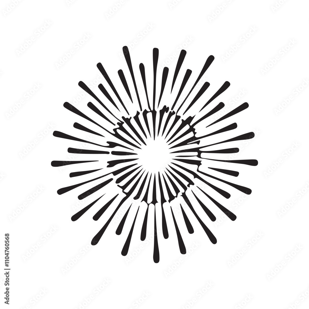 Celebratory Fireworks for Christmas - Vector Silhouettes Art. Celebratory Fireworks for Christmas - Vector Silhouettes Art.