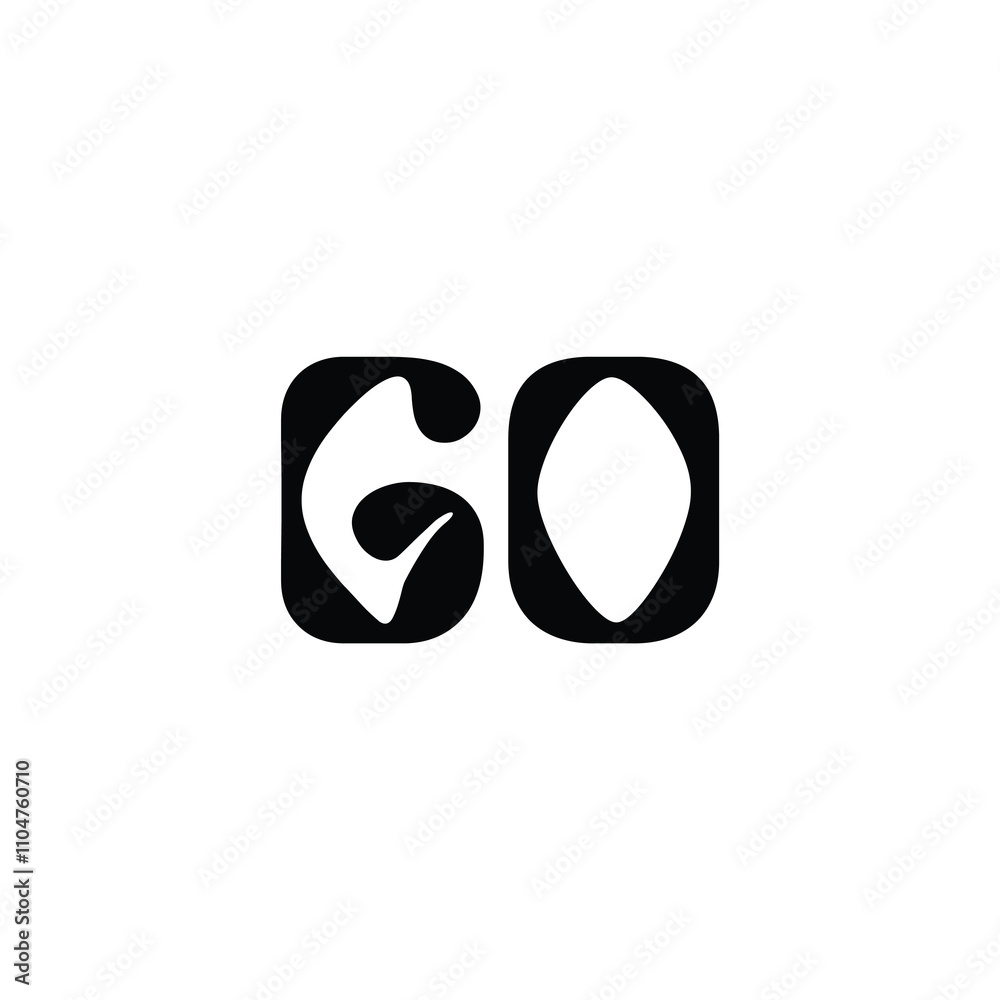 GO monogram logo design letter text name symbol monochrome logotype alphabet character simple logo GO monogram logo design letter text name symbol monochrome logotype alphabet character simple logo