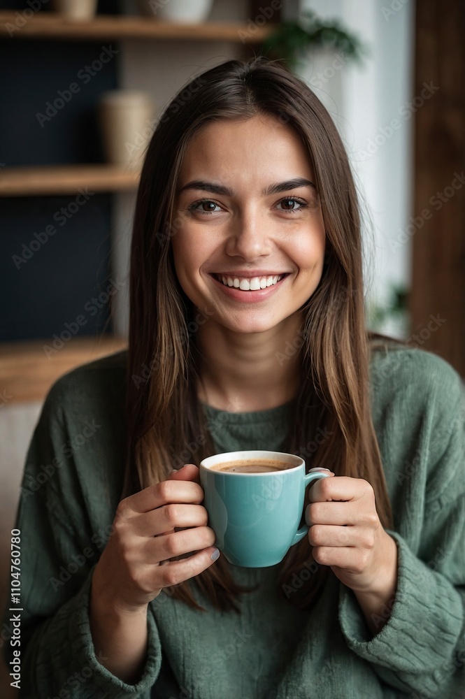 Original name(s): smile_young_woman_holding_cup_of_cofee Original name(s): smile_young_woman_holding_cup_of_cofee