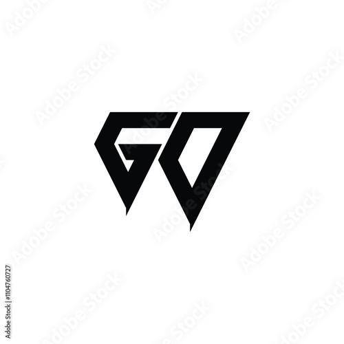 Free Download GO monogram logo design letter text name symbol monochrome logotype alphabet character simple logo - GFXLoad