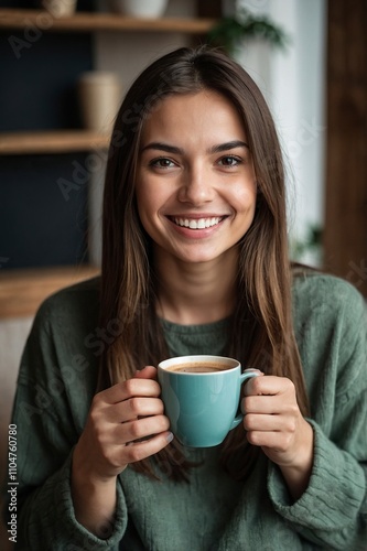 Original name(s): smile_young_woman_holding_cup_of_cofee