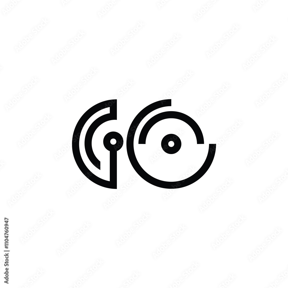 GO monogram logo design letter text name symbol monochrome logotype alphabet character simple logo GO monogram logo design letter text name symbol monochrome logotype alphabet character simple logo