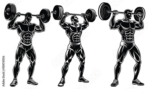 Weight Lifting Man Weightlifting Silhouette