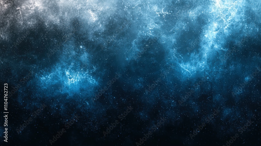 Naklejka premium Vibrant cosmic space with dark blue hues