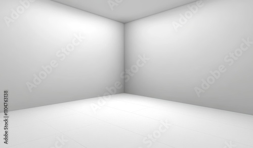 Wallpaper Mural Minimalist White Room Corner Interior Empty Design Space Clean Studio Modern Art Display Background Torontodigital.ca