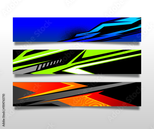 Car wrap vector background illustration design template
