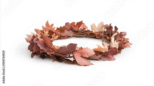 Autumn Leaf Wreath:  A rust...