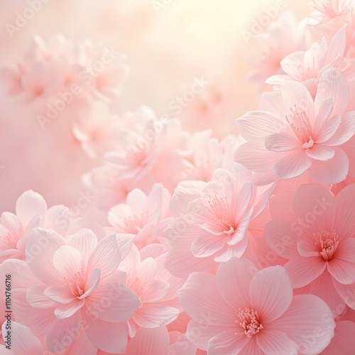 Pink background with various florets pattern