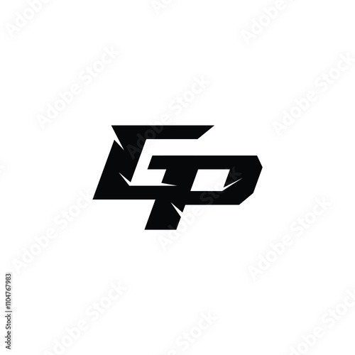 GP monogram logo design letter text name symbol monochrome logotype alphabet character simple logo