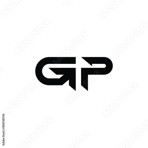 GP monogram logo design letter text name symbol monochrome logotype alphabet character simple logo