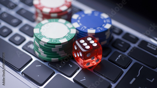 Online Casino:  Red dice an...
