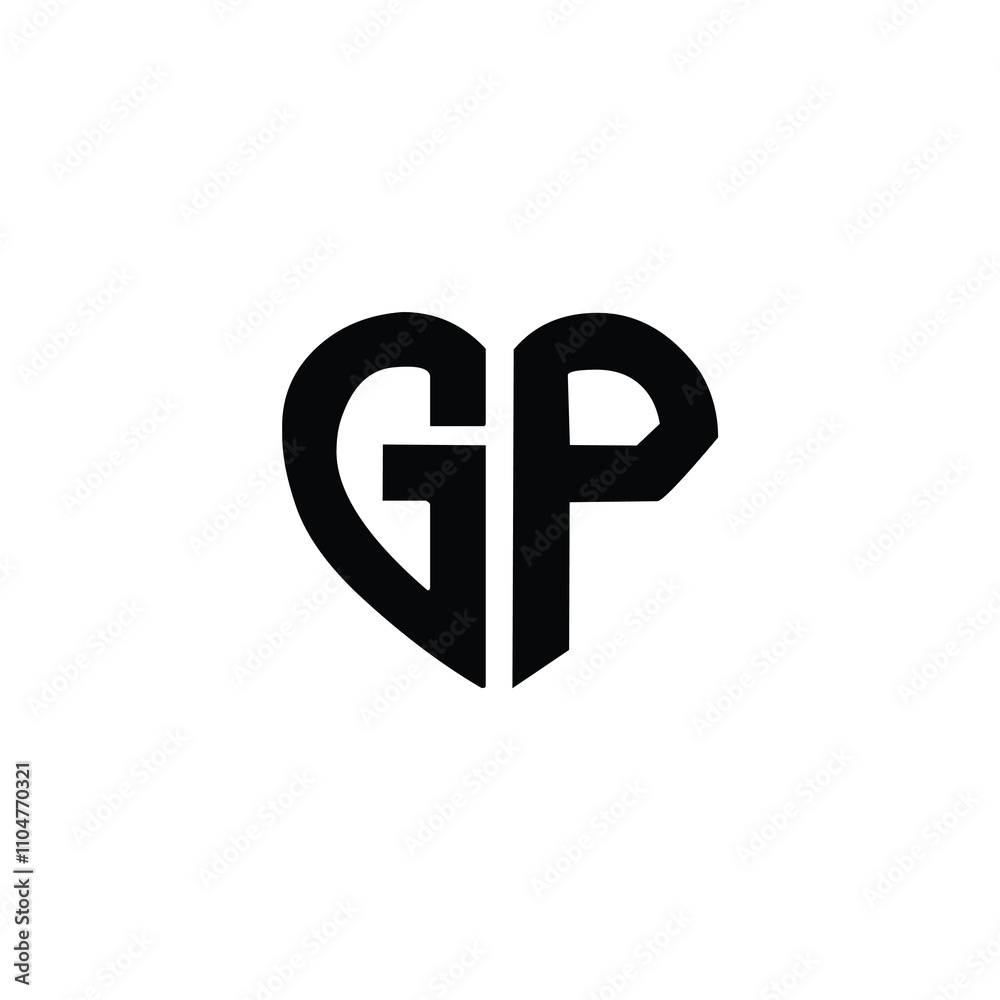 GP monogram logo design letter text name symbol monochrome logotype alphabet character simple logo GP monogram logo design letter text name symbol monochrome logotype alphabet character simple logo