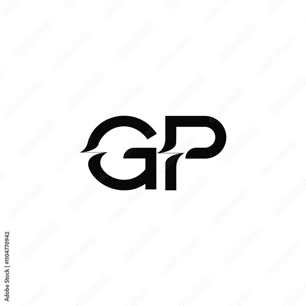 GP monogram logo design letter text name symbol monochrome logotype alphabet character simple logo GP monogram logo design letter text name symbol monochrome logotype alphabet character simple logo