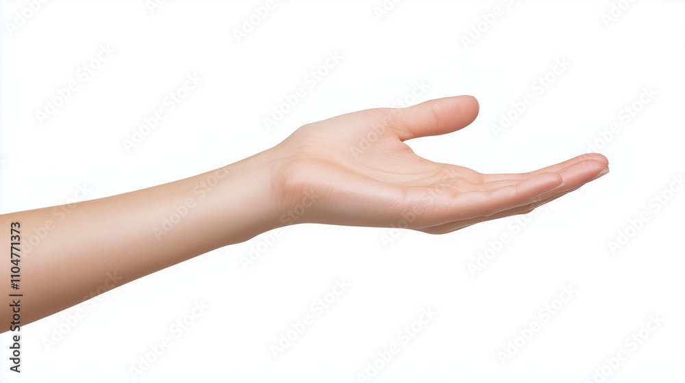 Open Hand, Offering Help: A woman's delicate hand extends, palm up, in a gesture of offering, support, or receiving. Perfect for concepts of giving, receiving, care, or assistance. Open Hand, Offering Help: A woman's delicate hand extends, palm up, in a gesture of offering, support, or receiving. Perfect for concepts of giving, receiving, care, or assistance.