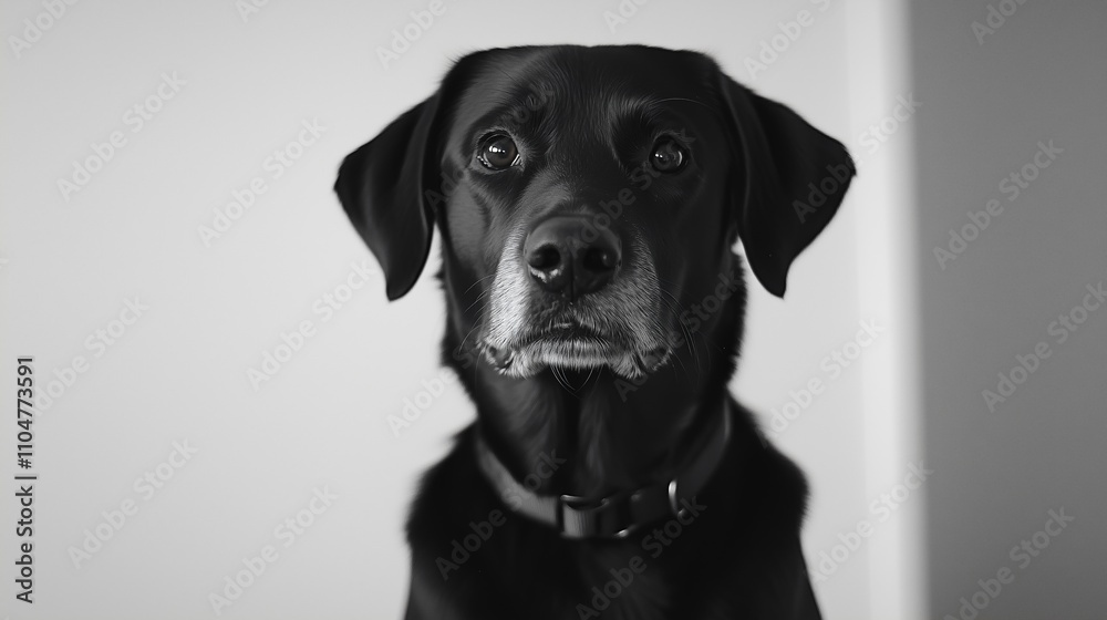 photo of lovely labrador dog on white background photo of lovely labrador dog on white background