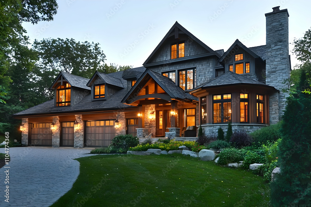 Traditional craftsman home with refined decor, creating a warm, inviting vibe. Traditional craftsman home with refined decor, creating a warm, inviting vibe.