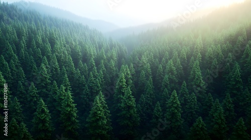 Misty Mountain Evergreen Forest