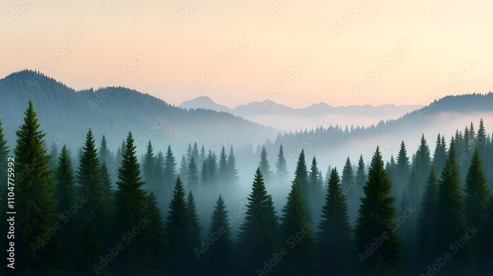 Misty Mountain Forest Sunrise Misty Mountain Forest Sunrise