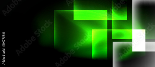 Dark neon colors with glass square shapes