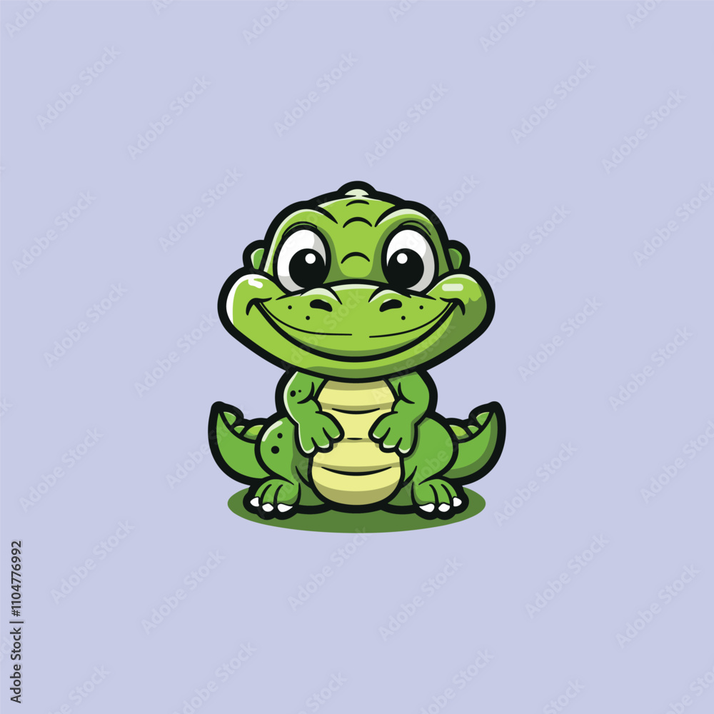 Fototapeta premium collection of cute crocodile mascots vector