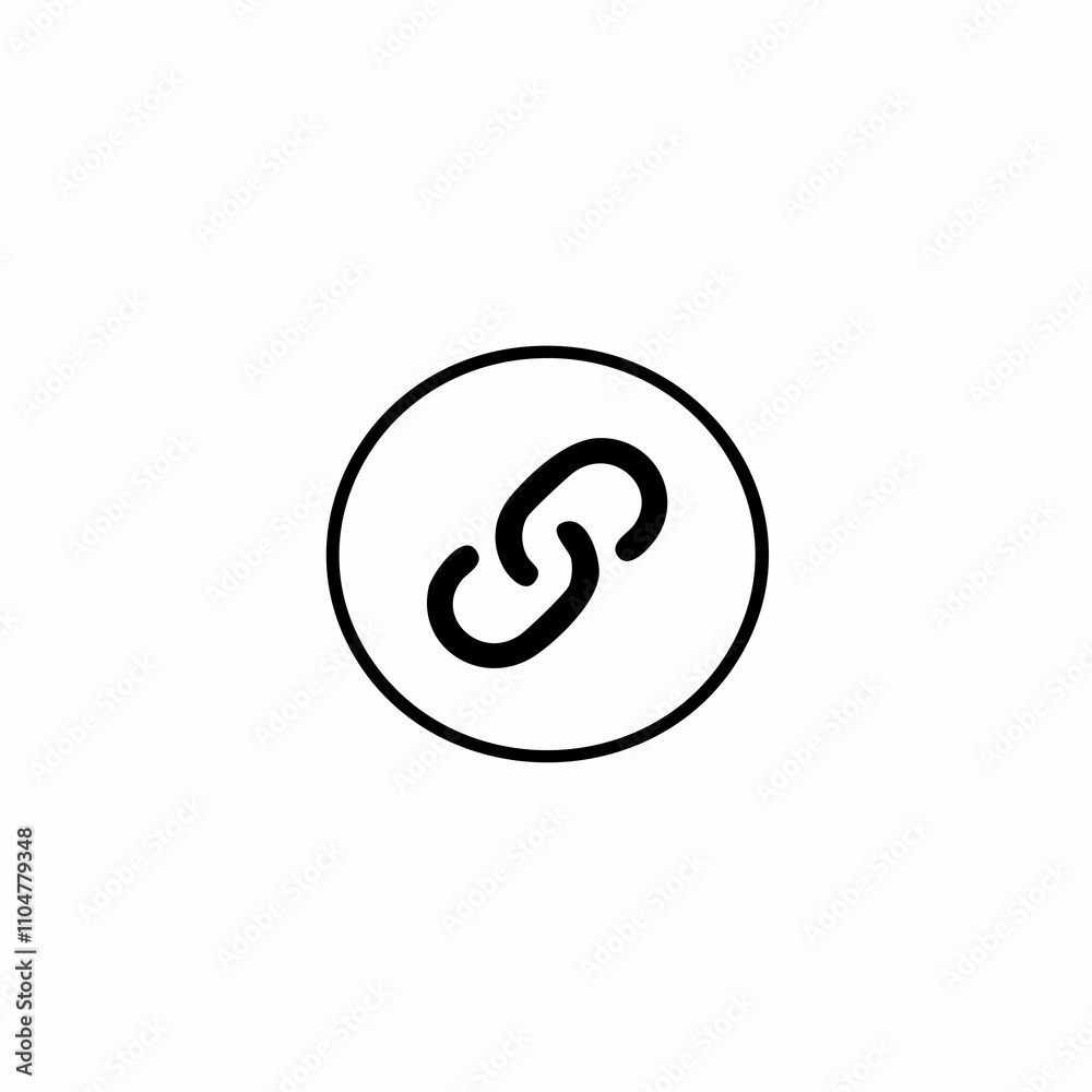 Link Icon Chain, Connection, and URL Symbol in Line Art Link Icon Chain, Connection, and URL Symbol in Line Art