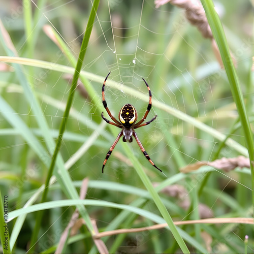 terrible garden-spider spun their sticky webs among grasses