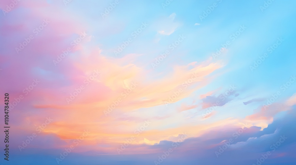 Soft pastel colors filling the sky at dawn, reflecting the gentle start of a new day