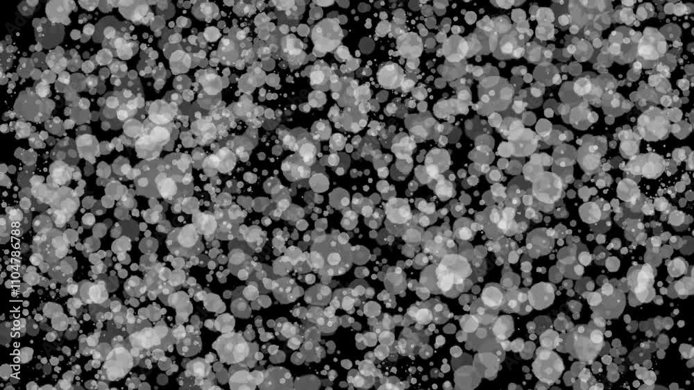 White and grey circle shapes animation on a black background White and grey circle shapes animation on a black background