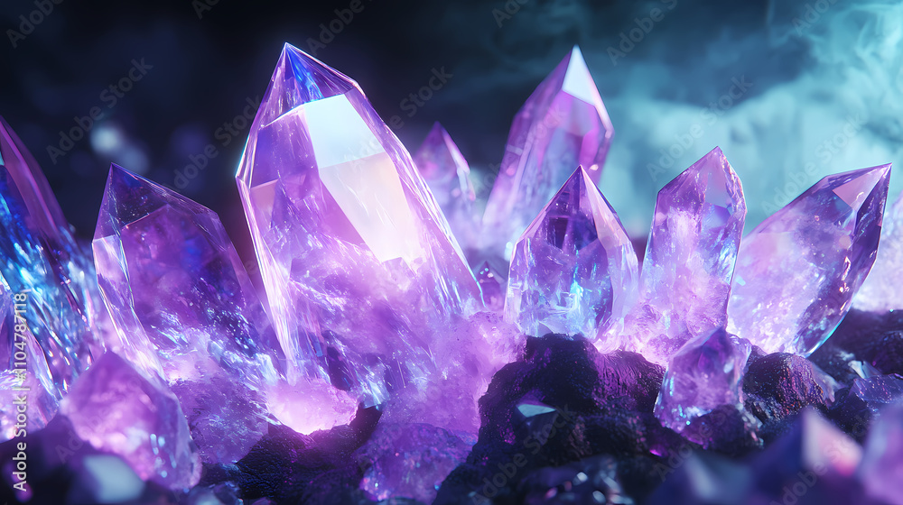 A time crystal exhibiting periodic behavior with intricate patterns that repeat in both space and time, creating a mesmerizing display of temporal symmetry. Temporal. Illustration