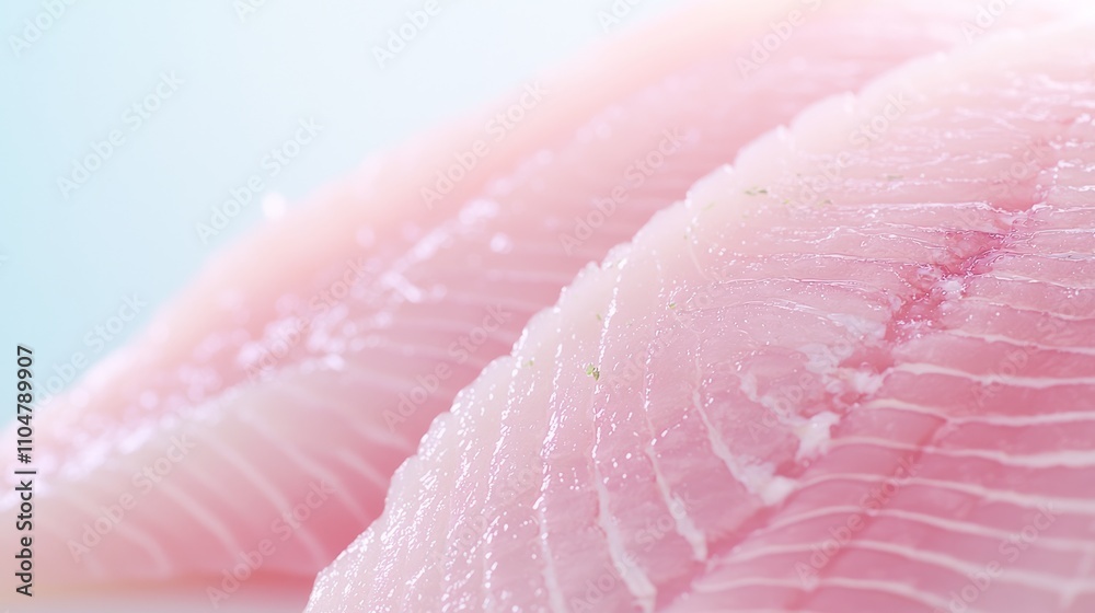Succulent Fish Fillet Macro Shot with Fresh Herbs - Gourmet Culinary Delight Succulent Fish Fillet Macro Shot with Fresh Herbs - Gourmet Culinary Delight