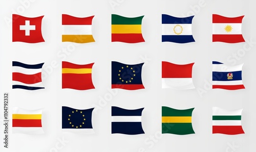 Free Download European National Flags Collection in a Grid Layout on White Background - GFXLoad