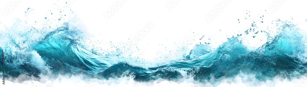 Powerful ocean waves 