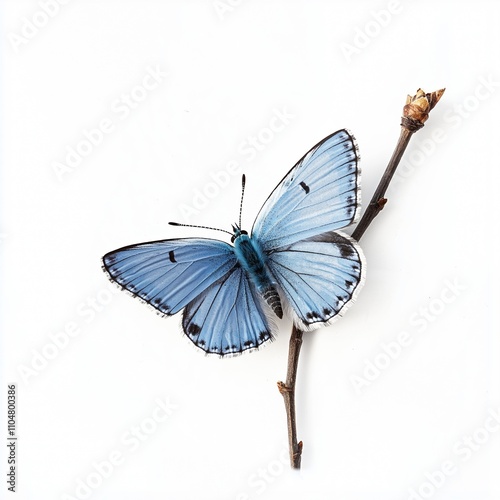 lovely buttterfly on white isolate background