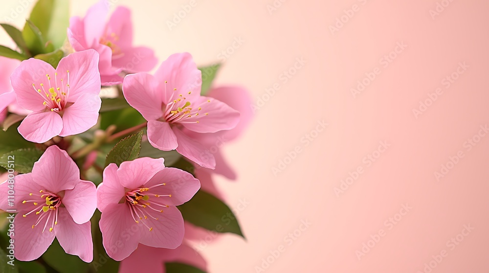 Obraz premium Stunning close-up of delicate pink floral arrangement in a calm nature background
