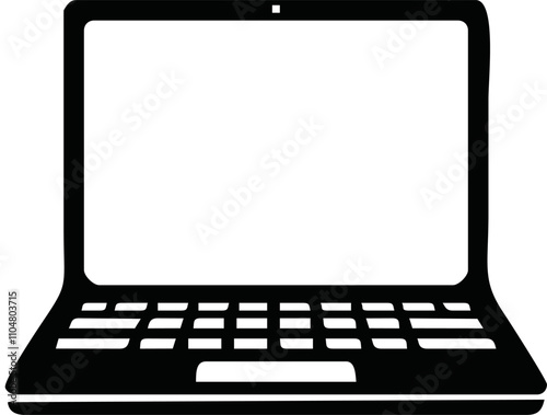 laptop isolate blank screen display mockup pc vector