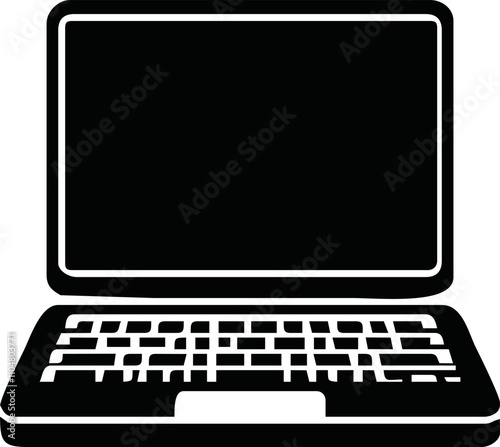 laptop isolate blank screen display mockup pc vector