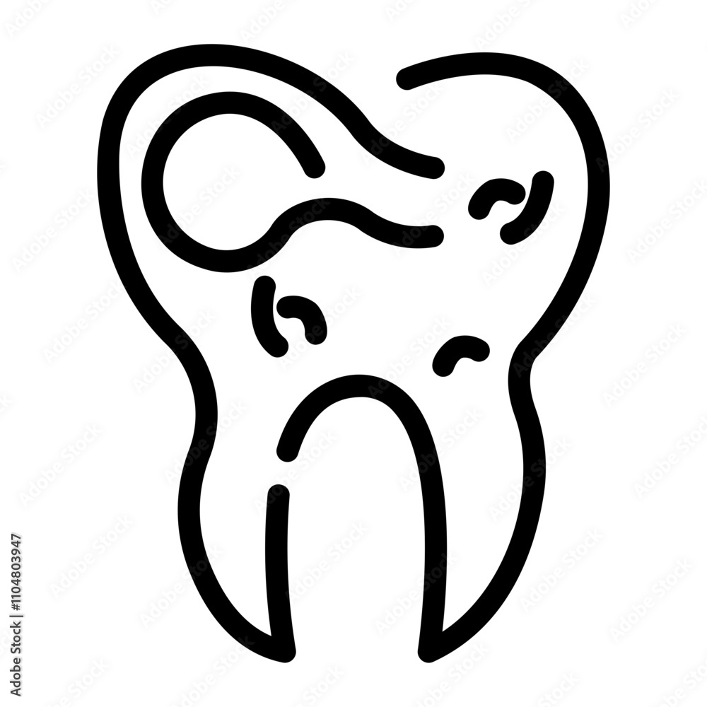 cavity Line Icon cavity Line Icon