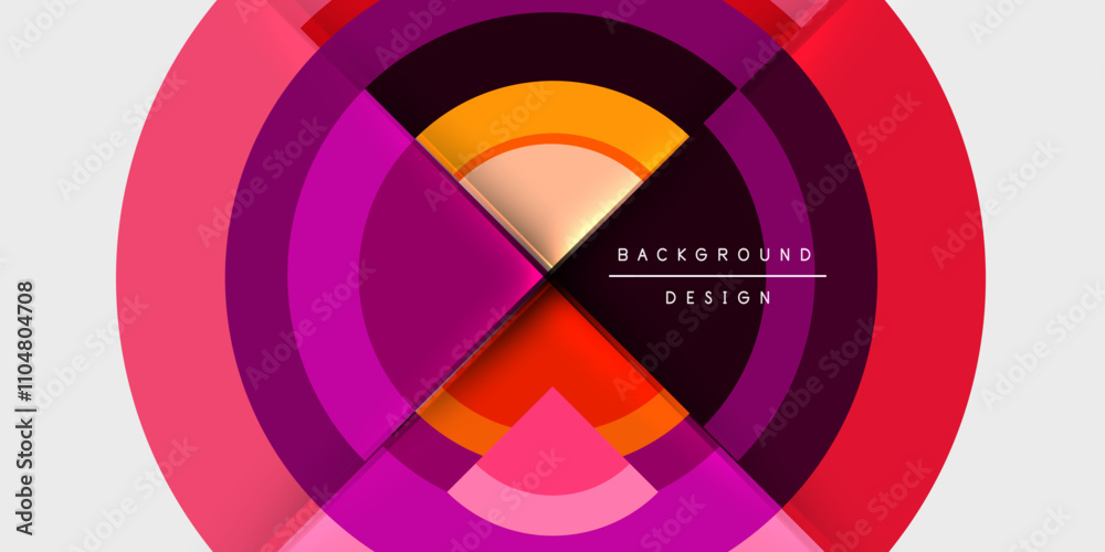 Obraz premium Target circle geometric abstract shapes. Vector Illustration For Wallpaper, Banner, Background, Card, Book Illustration, landing page