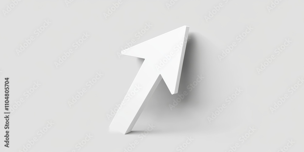 3D Growth Up Arrow Icon Minimalist Design Success Symbol Financial Chart Increase Direction Concept 3D Growth Up Arrow Icon Minimalist Design Success Symbol Financial Chart Increase Direction Concept