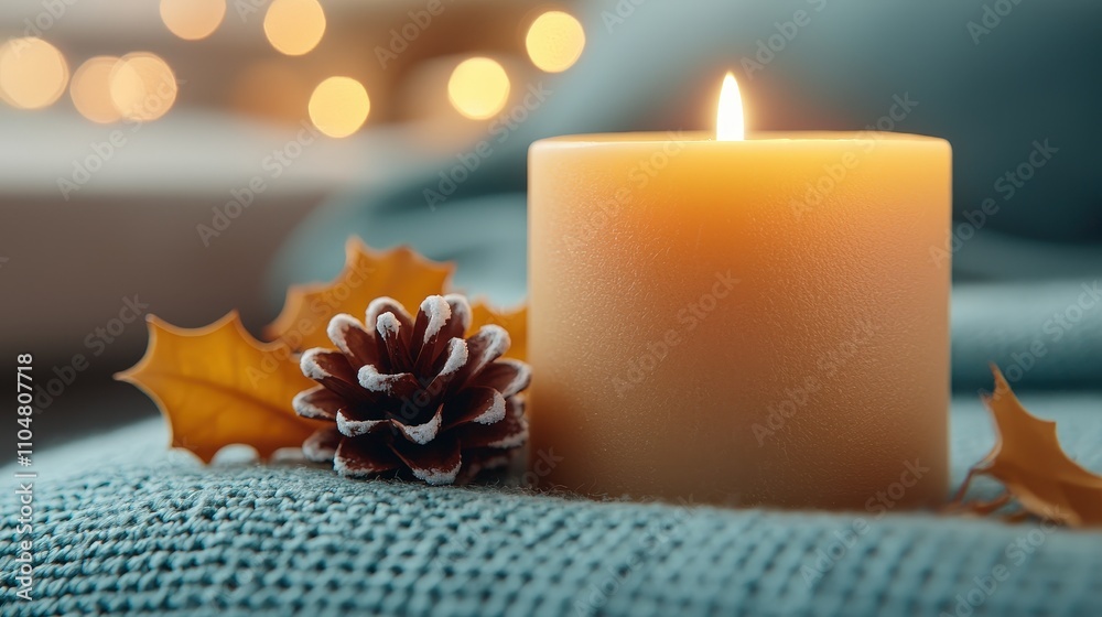 Cozy Autumn Candlelight Warm Hygge Home Decor